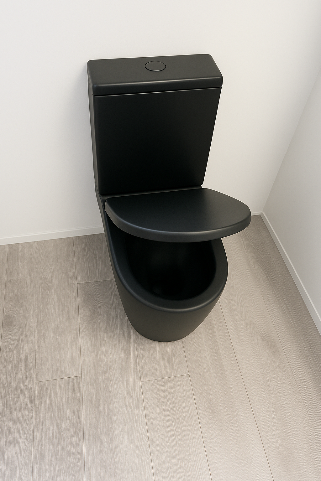 Marvel Rimless Close Coupled Toilet Black - Including Toilet Pan and Seat