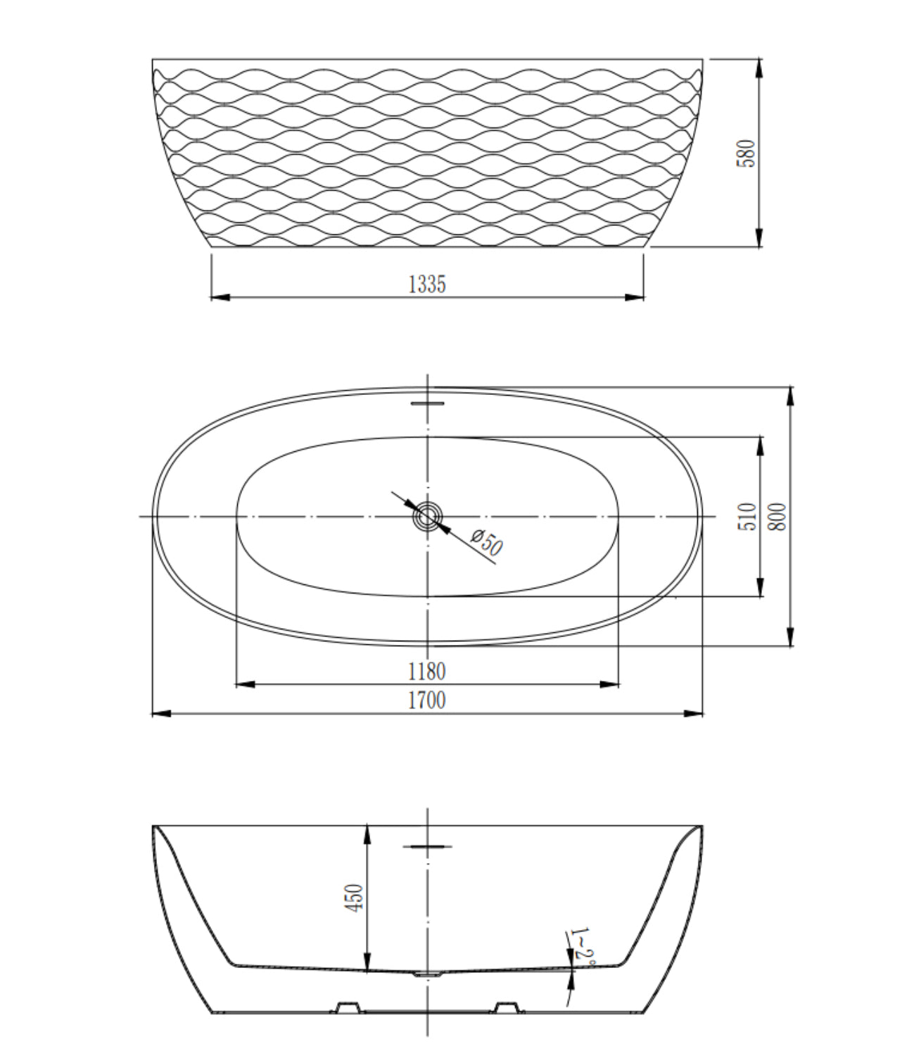 Product dimensions