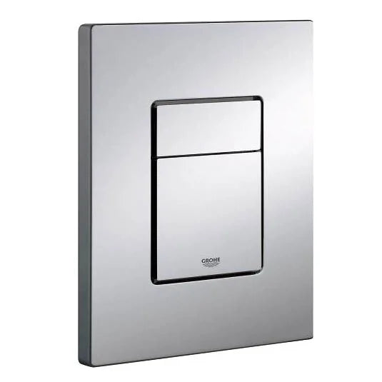 Grohe cistern frame and white wall hung rimless toilet