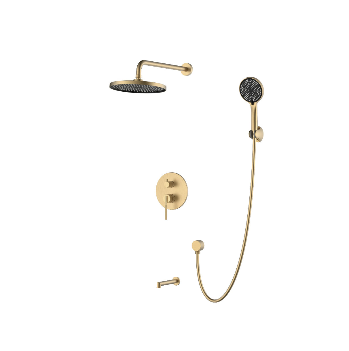 Trace concealed brass shower mixer - 2 variants