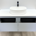 Esencia wall hung fluted cabinet vanity 1200mm X 500mm