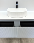 Esencia wall hung fluted vanity set 1200mm X 500mm