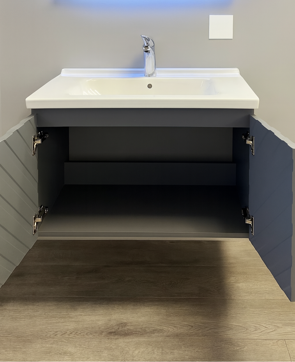 Perla grey wall hung vanity set 800MM X 500MM