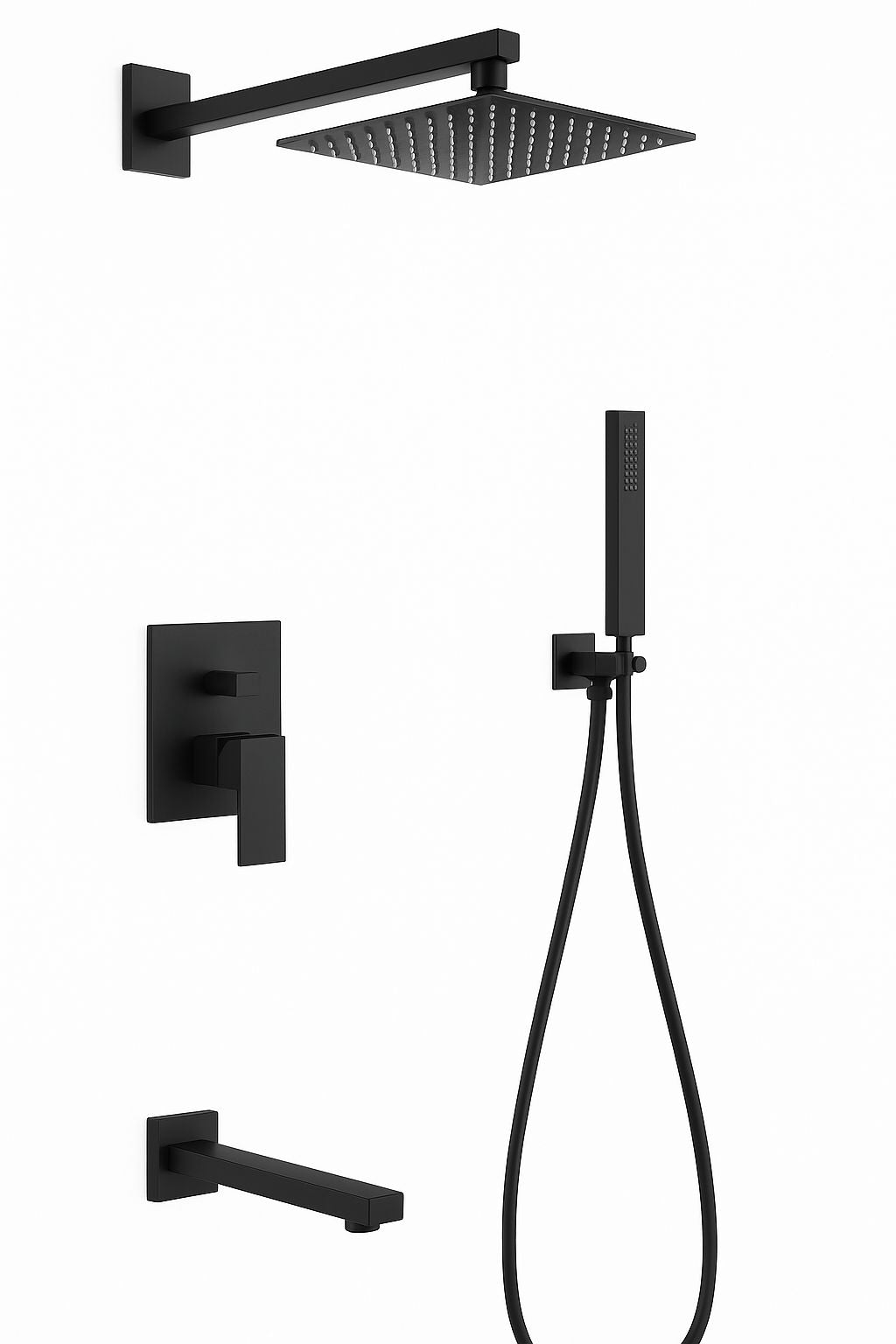 Black bathroom full set 8 pieces