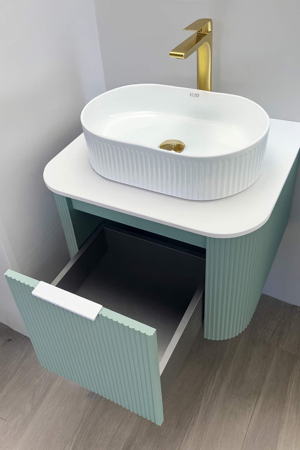 Brisa Fluted Cabinet Vanity 600mm X 500mm