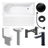 Laurus Full bathroom Suite & Bath matte Black Finishes