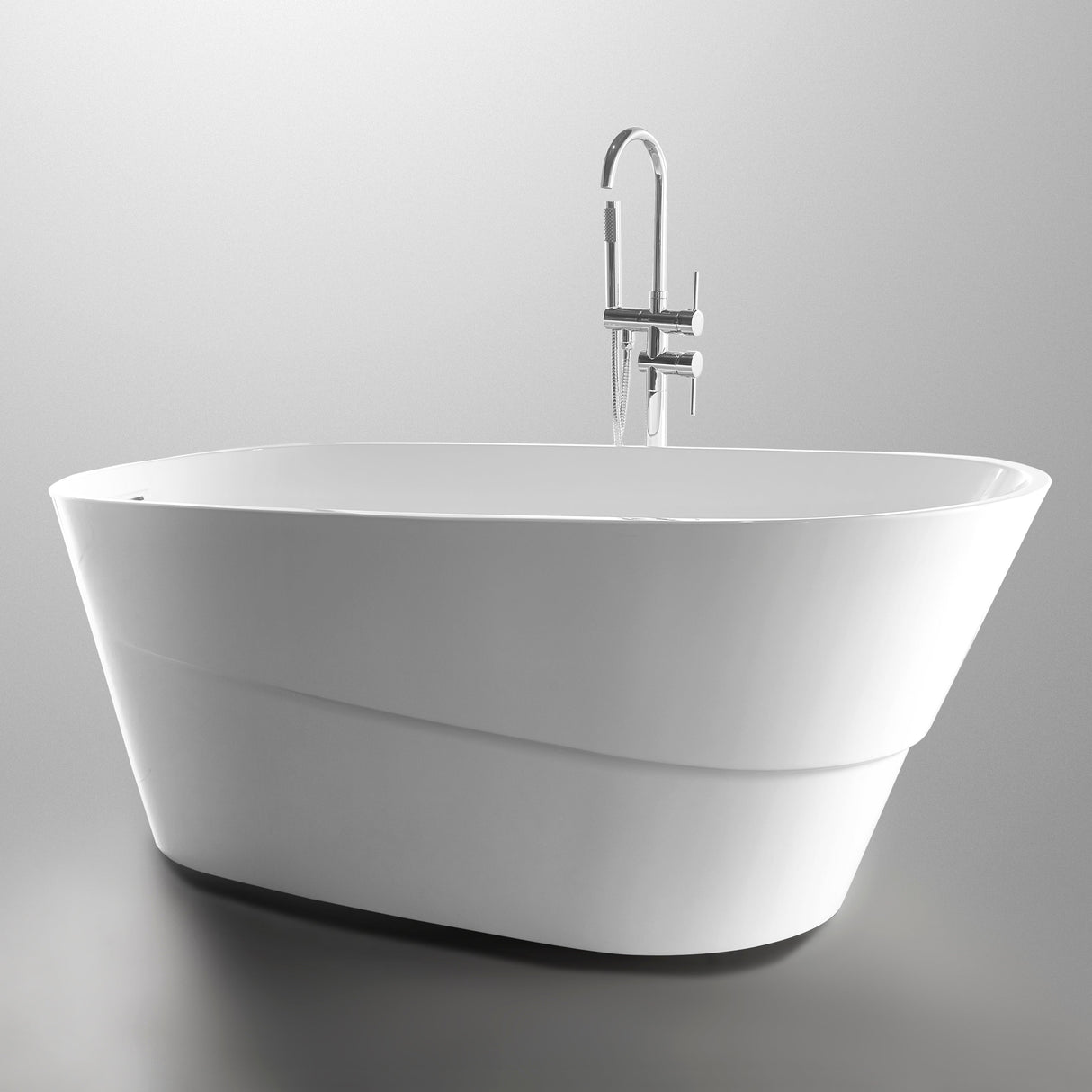 OVO Freestanding Bathtub White 1700MM