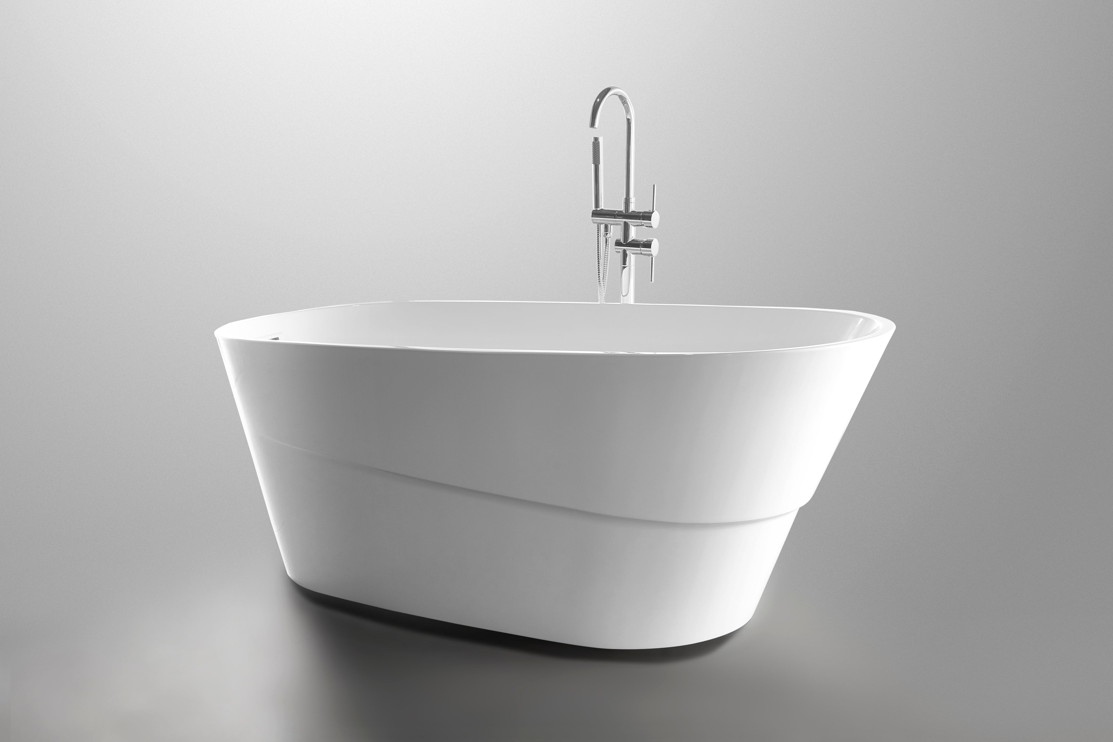 OVO Freestanding Bathtub White Gloss 1700MM X 790MM X 680MM