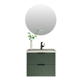 Audrey fluted wall hung vanity 600mm
