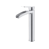 Forma high rise waterfall basin mixer tap polished chrome