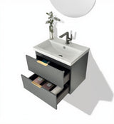 Audrey fluted wall hung vanity 600mm