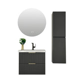 Audrey fluted wall hung vanity 600mm