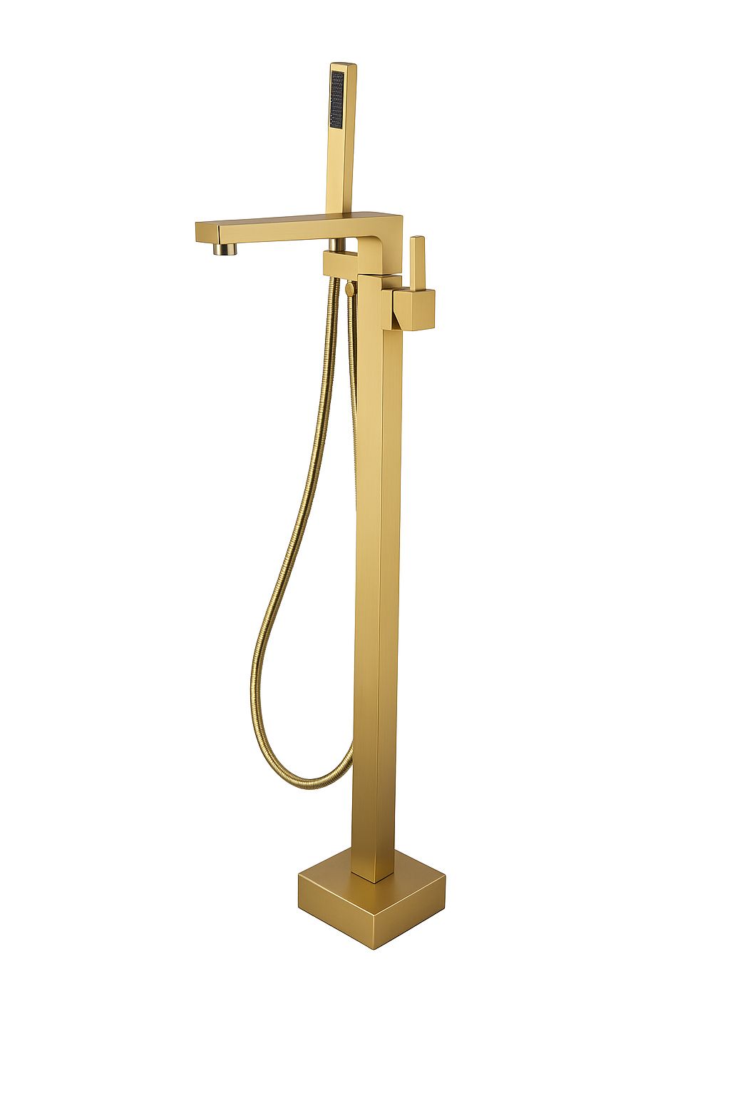 Regency brushed gold free standing bathtub mixer