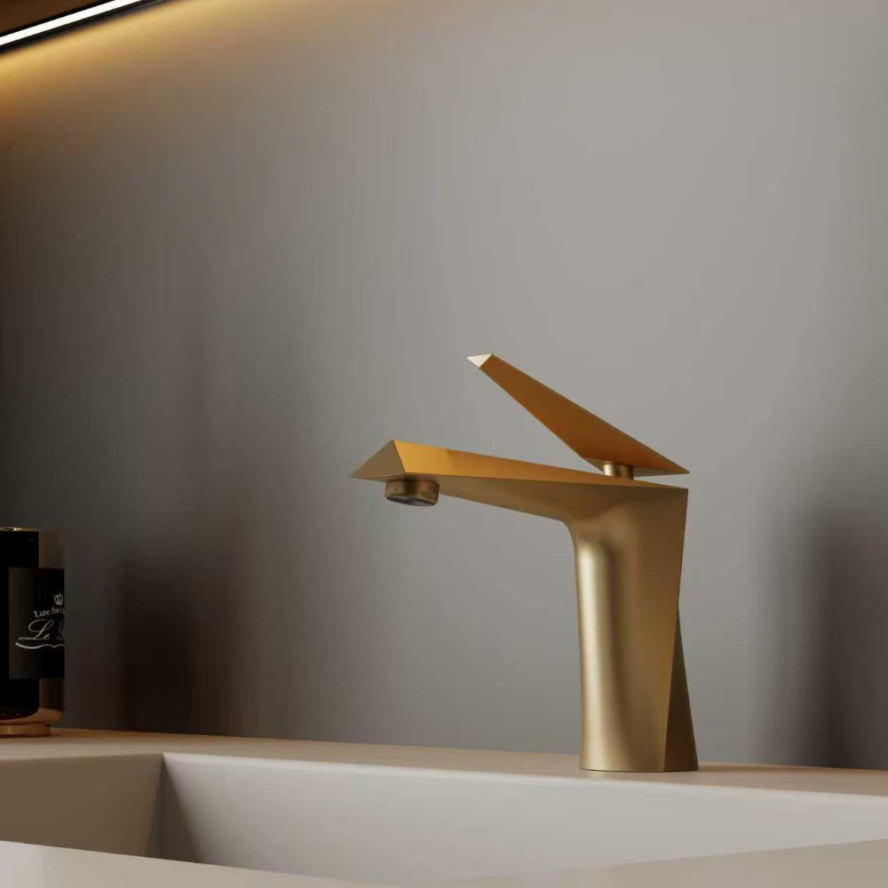 Victoria basin mixer tap brushed brass gold