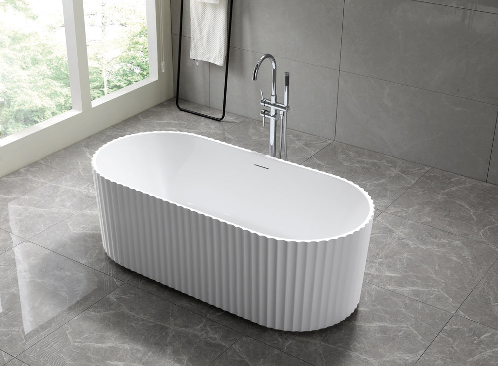 MODO Freestanding Bathtub Fluted white 1700MM X 800MM X 580MM