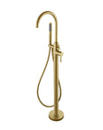 Mirage brass brushed gold free standing bathtub mixer