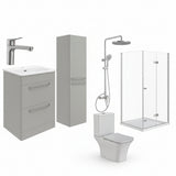 Grey it with love full bathroom Set - 7 Pieces