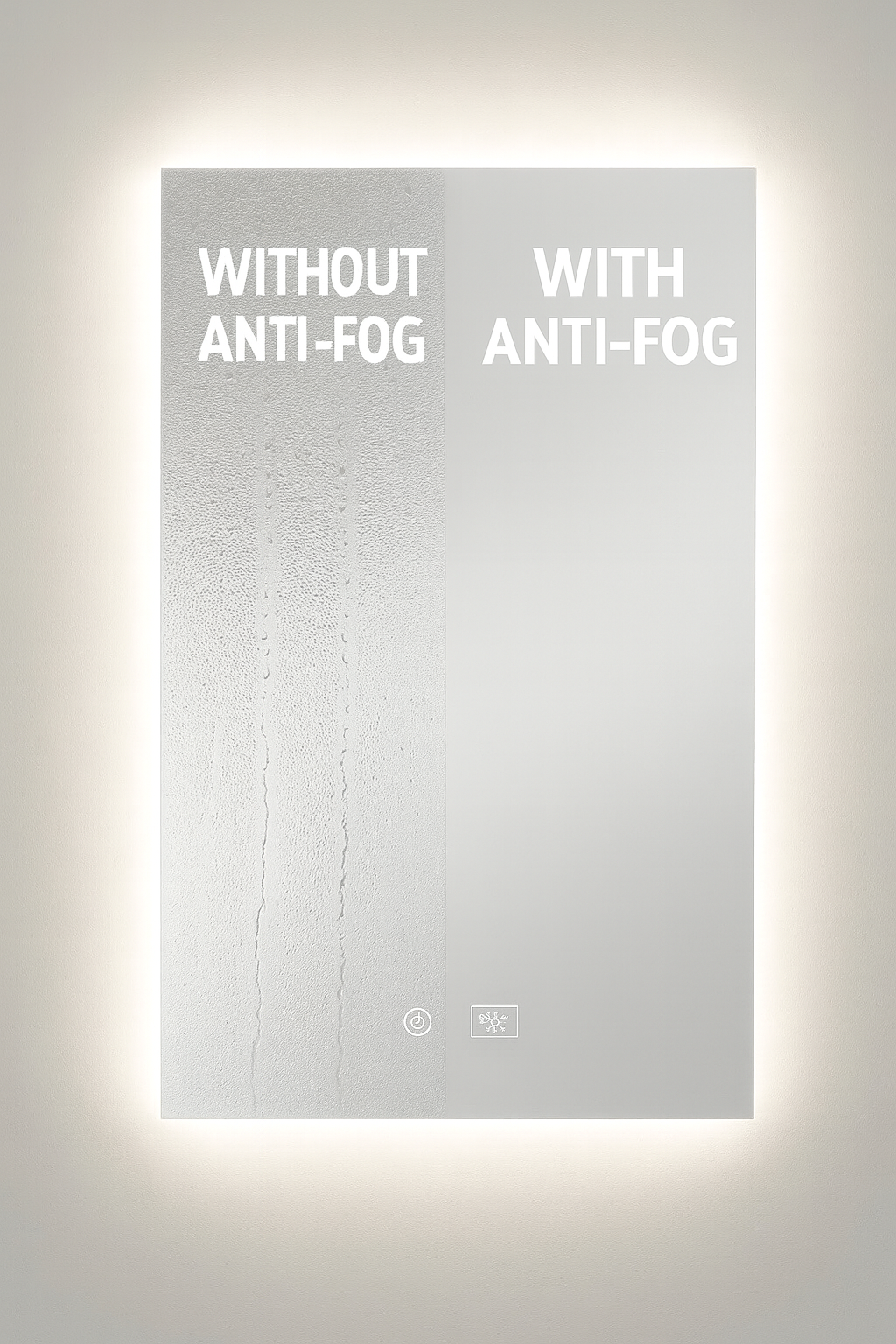 SILKA LED ANTI FOG MIRROR 550MM X 800MM