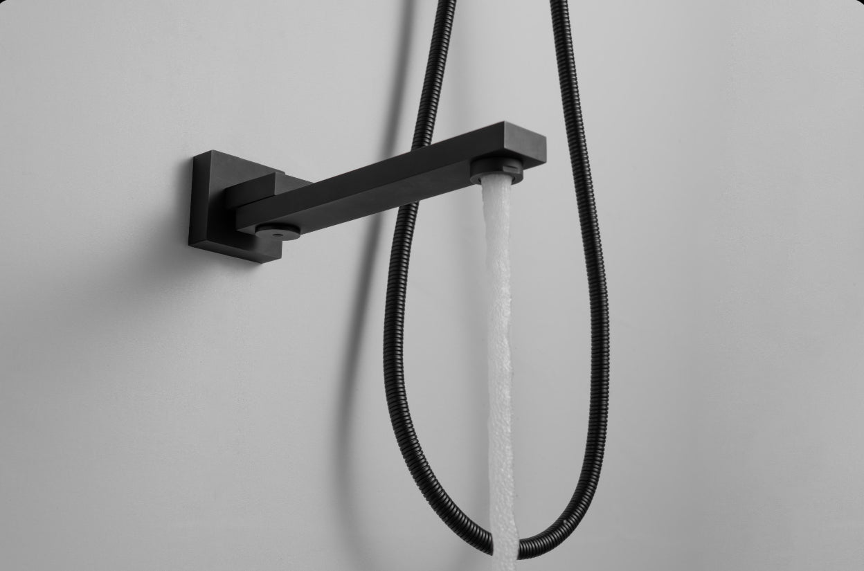 Storm concealed brass matte black shower mixer