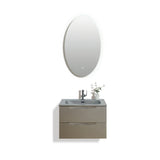 Layla metallic grey wall hung vanity 700mm
