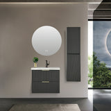 Audrey fluted wall hung vanity 600mm