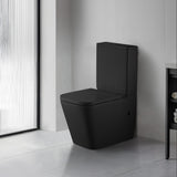 Victoria matte black close coupled rimless toilet