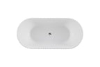 MODO Freestanding Bathtub Fluted white 1700MM X 800MM X 580MM