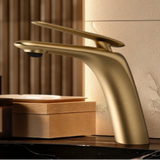 Sculptor Basin Mixer tap brushed brass gold