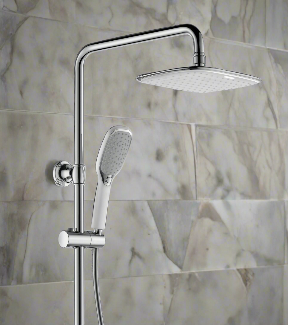 Strike polished chrome brass shower mixer