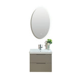Bailyn matte latte wall hung vanity 600mm
