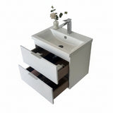 Audrey fluted wall hung vanity 600mm