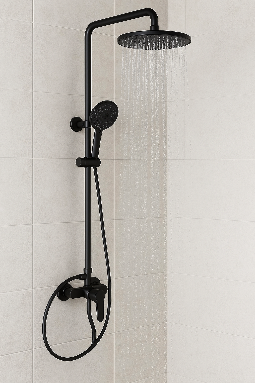 Quantum brass shower mixer - 2 variants