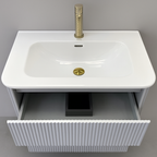 Vano wall hung fluted vanity cabinet 600mm X 500mm