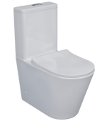 Halo White Wall Flushed Close Coupled Toilet - Including Toilet Seat