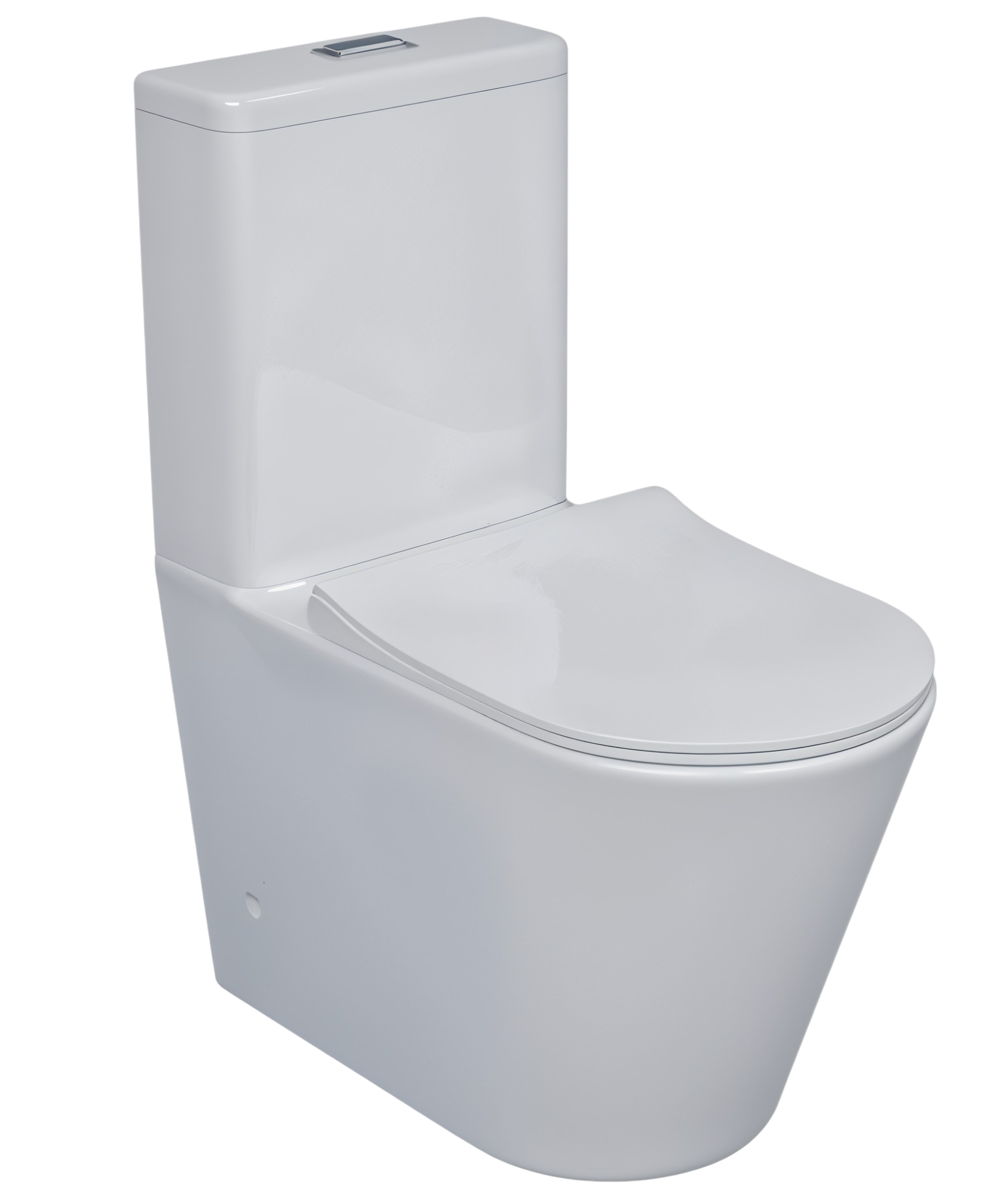 Halo White Wall Flushed Close Coupled Toilet - Including Toilet Seat