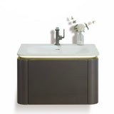 Annie Metallic grey LED wall hung vanity 700mm