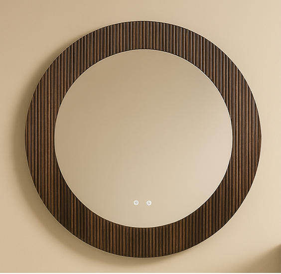 EBANO FRAMED LED MIRROR 800MM DIAMETER