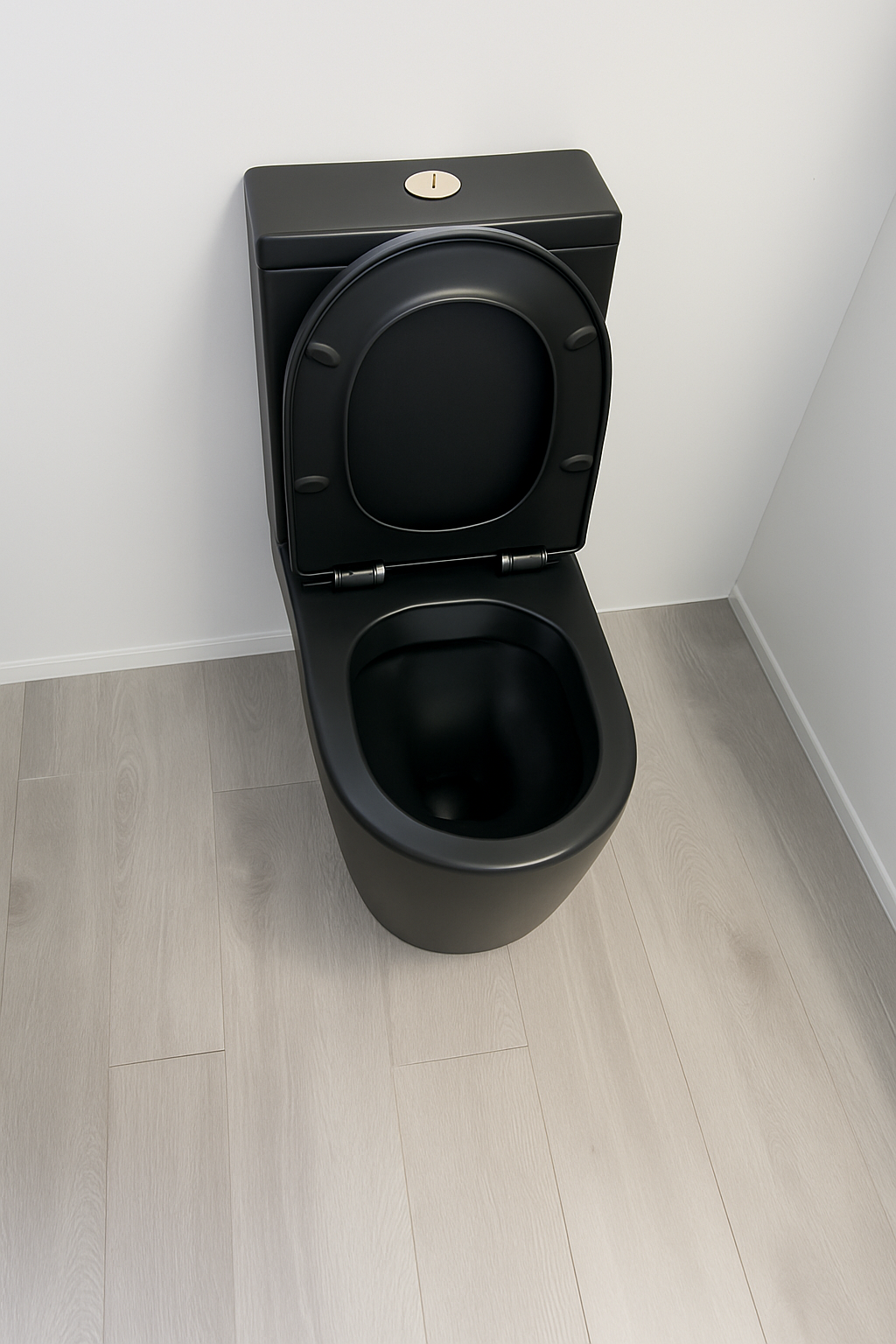 Marvel Rimless Close Coupled Toilet Black - Including Toilet Pan and Seat