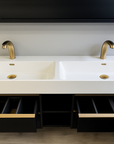 Fiona his and hers wall hung vanity set 1400mm X 500mm