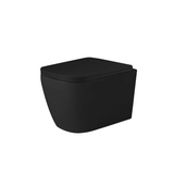 savoy matte black rimless wall hung toilet