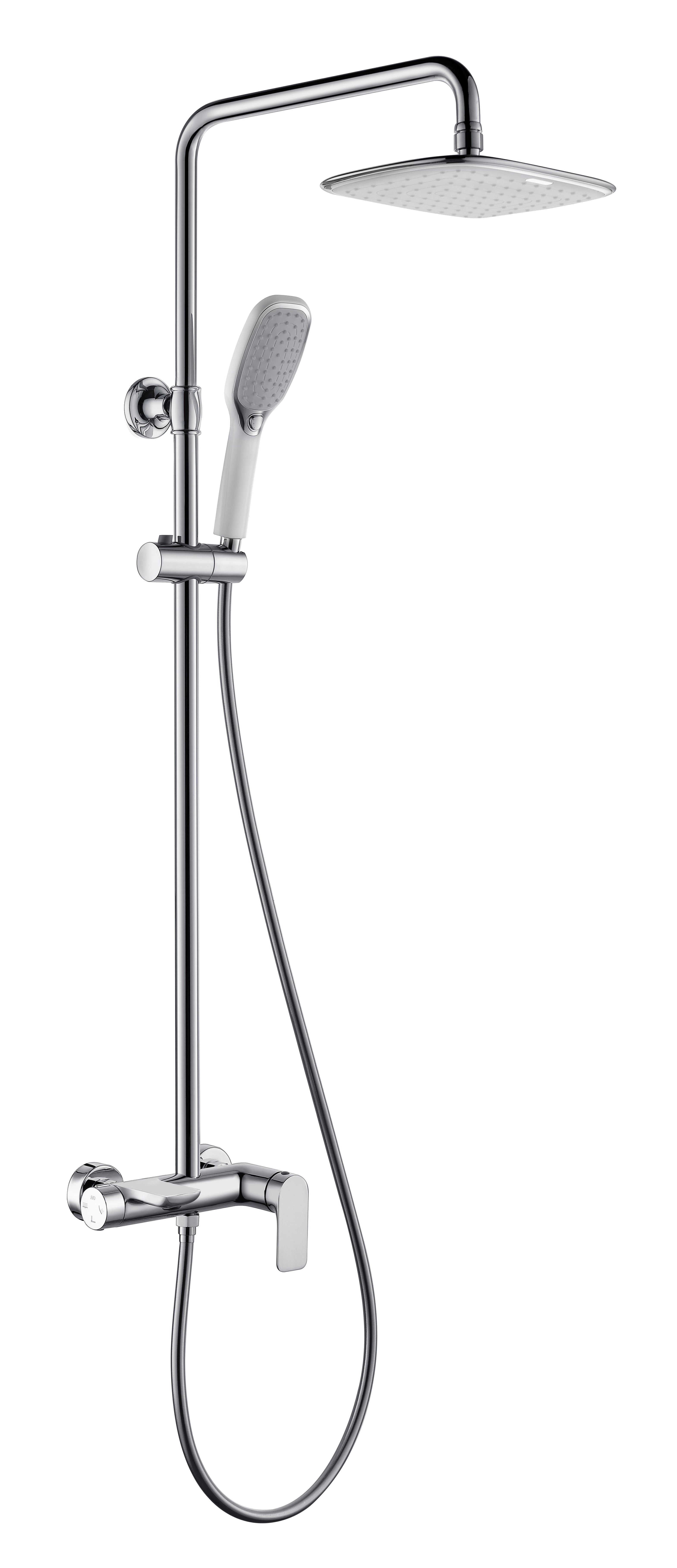 Strike polished chrome brass shower mixer