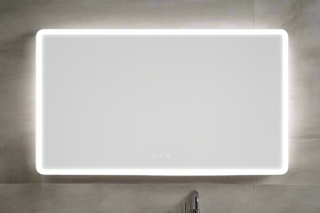 XL RECTANGULAR LED ANTI FOG MOTION SENSOR MIRROR 1300MM X 800MM