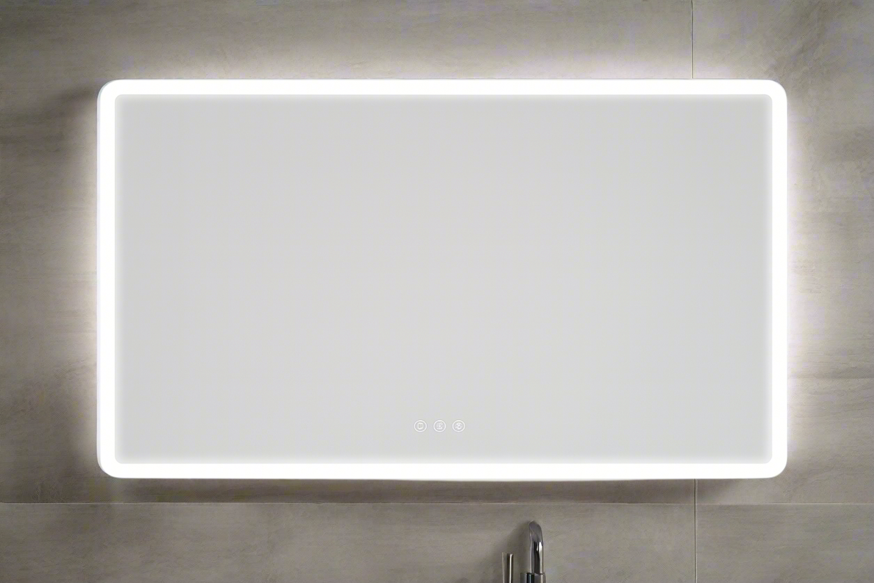 XL RECTANGULAR LED ANTI FOG MOTION SENSOR MIRROR 1300MM X 800MM