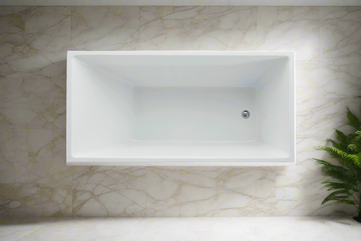 PLUNJA Drop in Bathtub White square - 1700MM X 800MM X 470MM ( excluding feet )