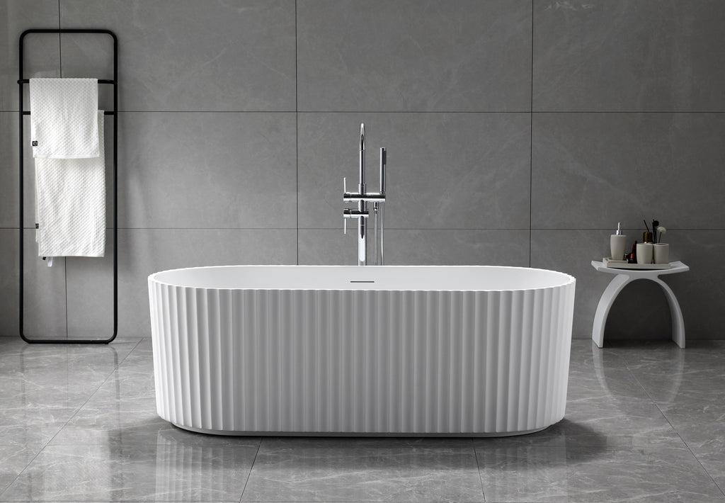 MODO Freestanding Bathtub Fluted white 1700MM X 800MM X 580MM