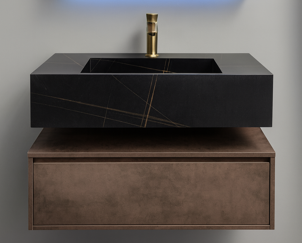 Sereno wall hung spaced vanity cabinet 1000mm X 500mm