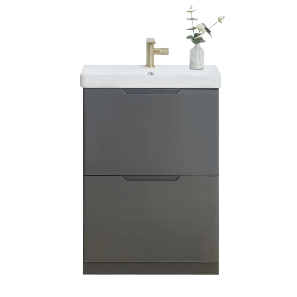 Judy Slimline floor standing vanity unit inc basin 600mm