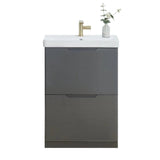 Judy Slimline floor standing vanity unit inc basin 600mm
