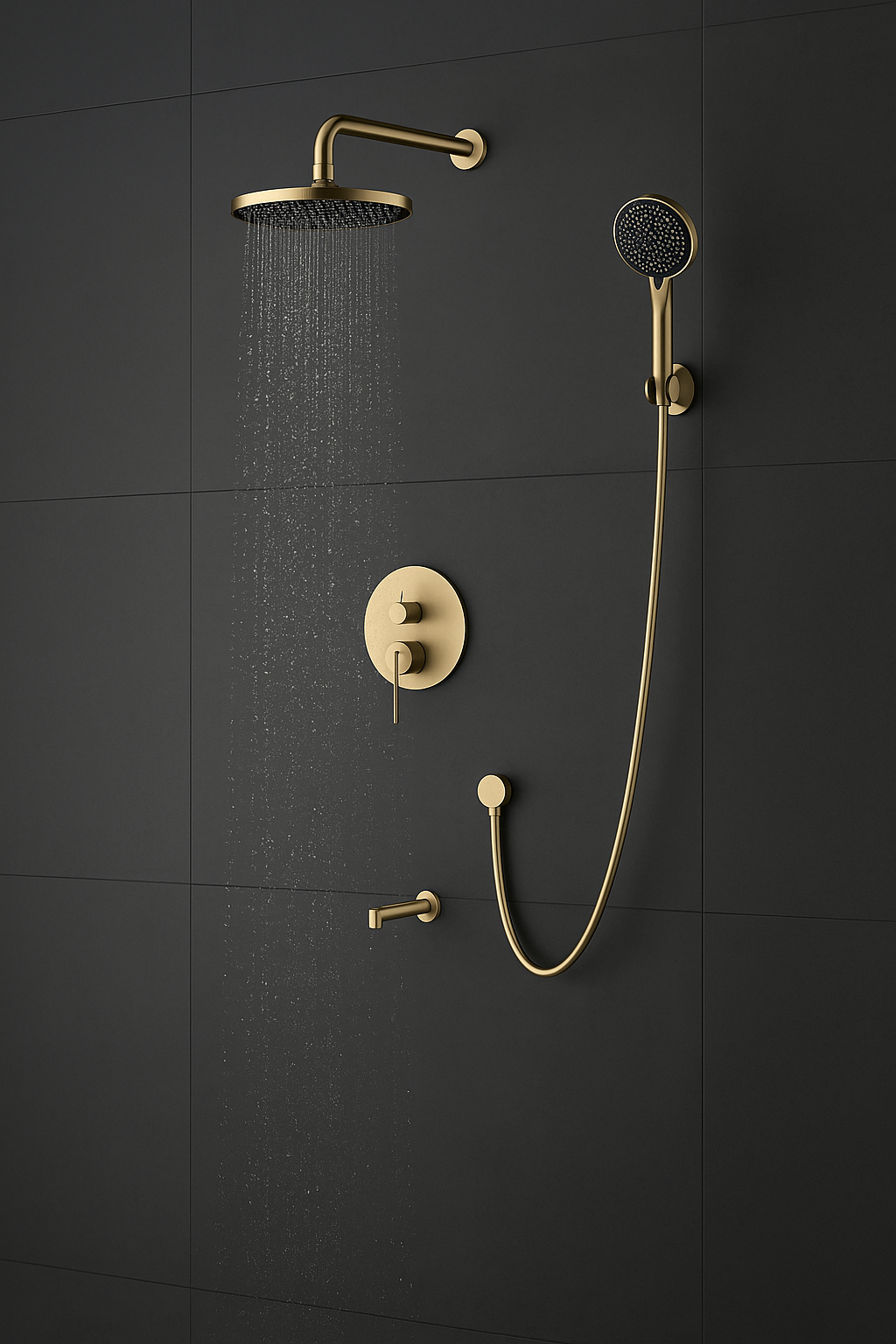 Trace concealed brass shower mixer - 2 variants