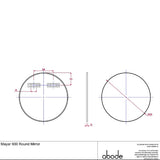 Abode Mayar 600mm Round Mirror